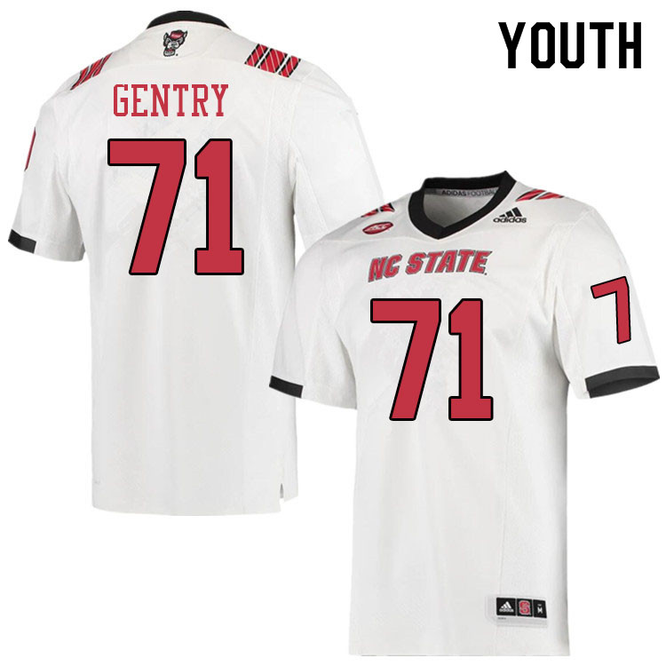Youth #71 Thornton Gentry NC State Wolfpack College Football Jerseys Sale-White